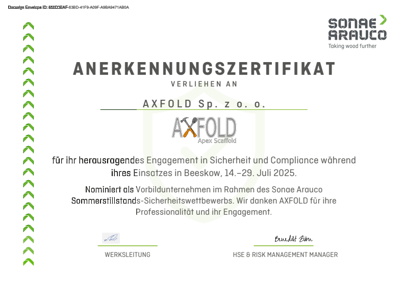 Certificate of Recognition